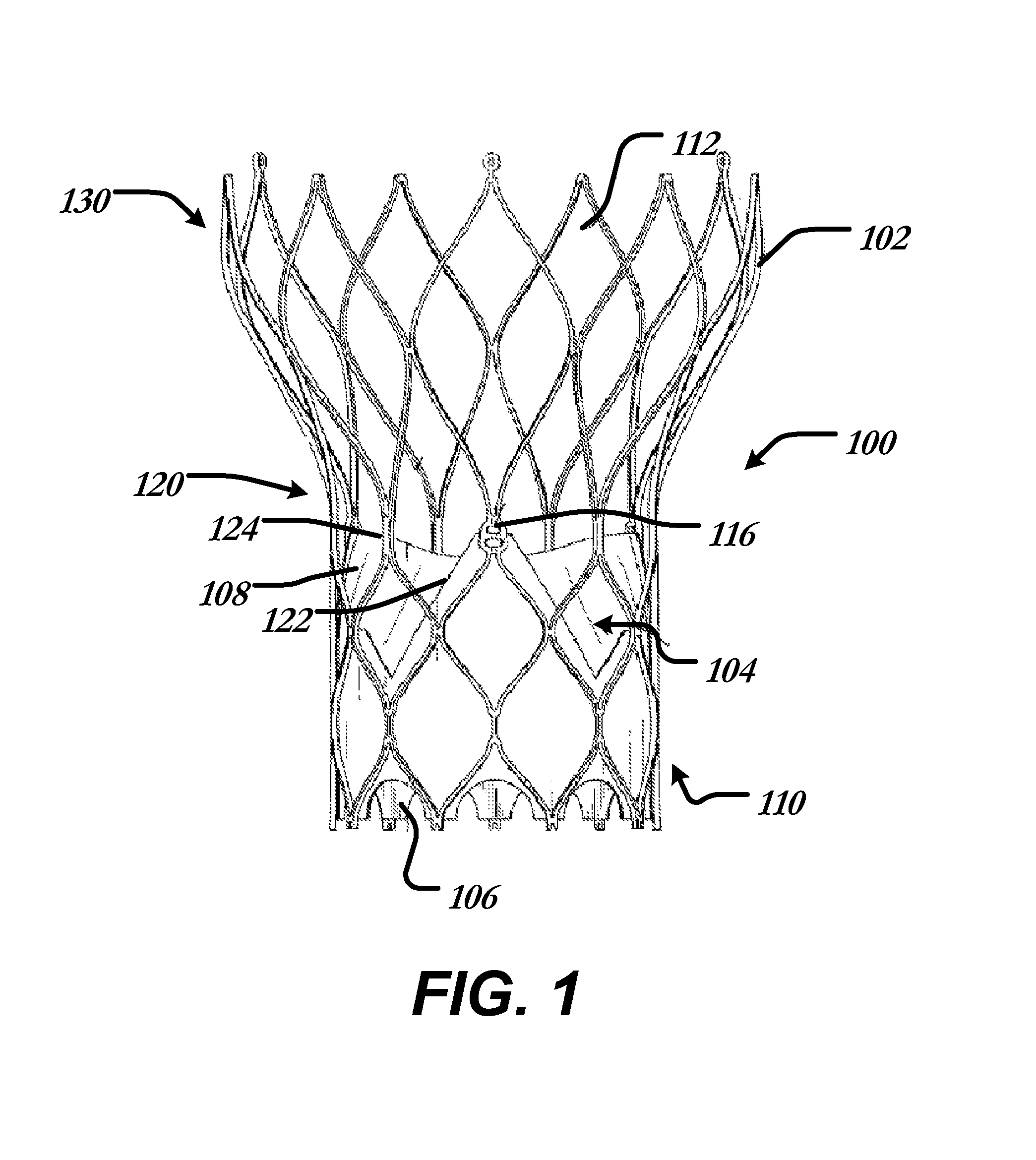 Leaflet in configuration for function in various shapes and sizes