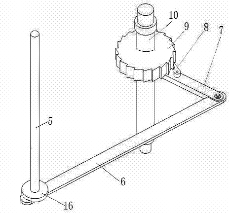 Linkage operation device for punched aluminum cover surface convex identifier