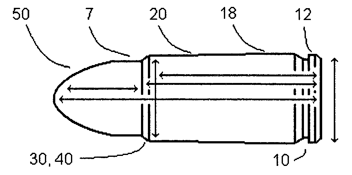 Cartridge and chamber for simulated firearm