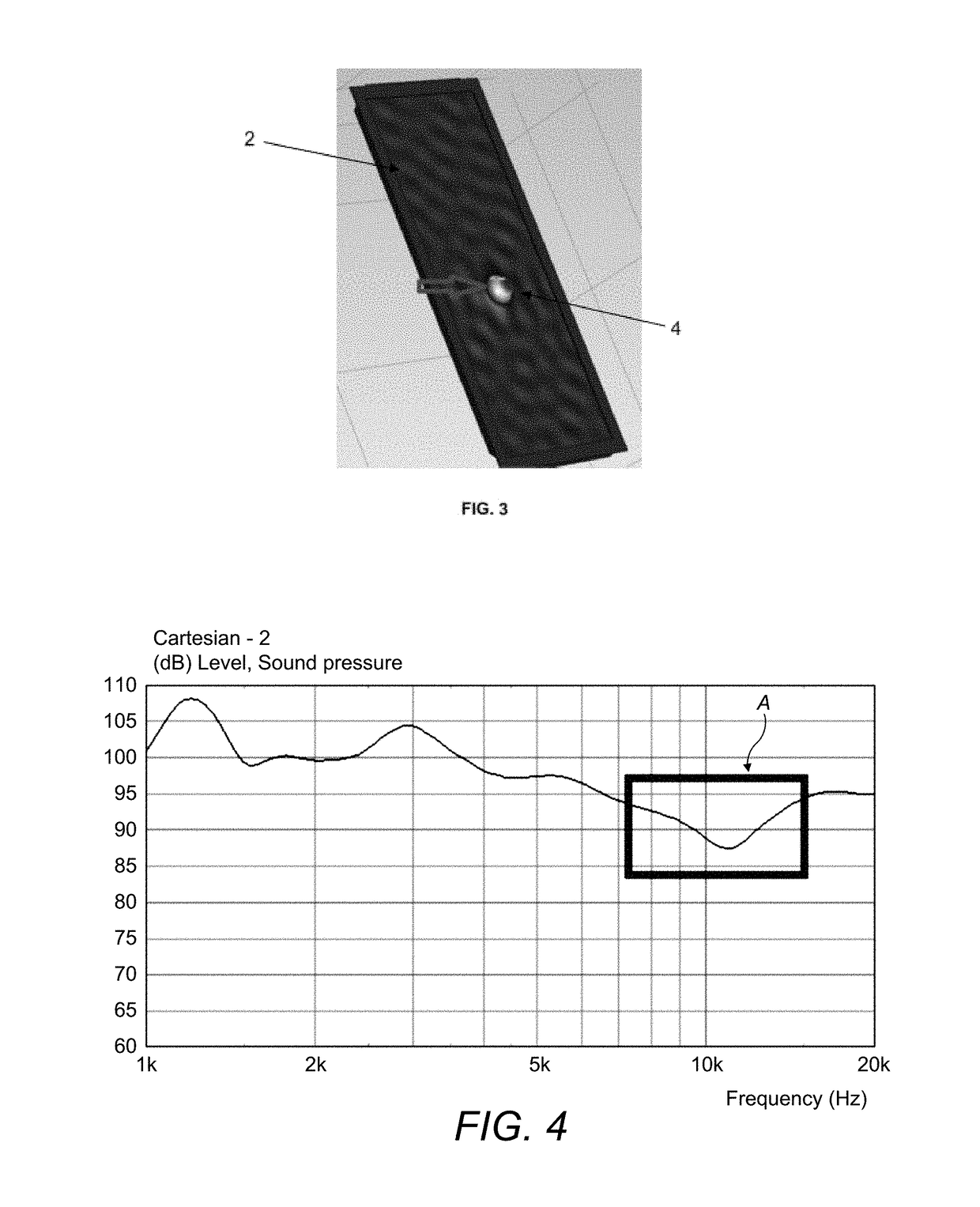 Distributed mode louspeaker damping oscillations within exciter feet