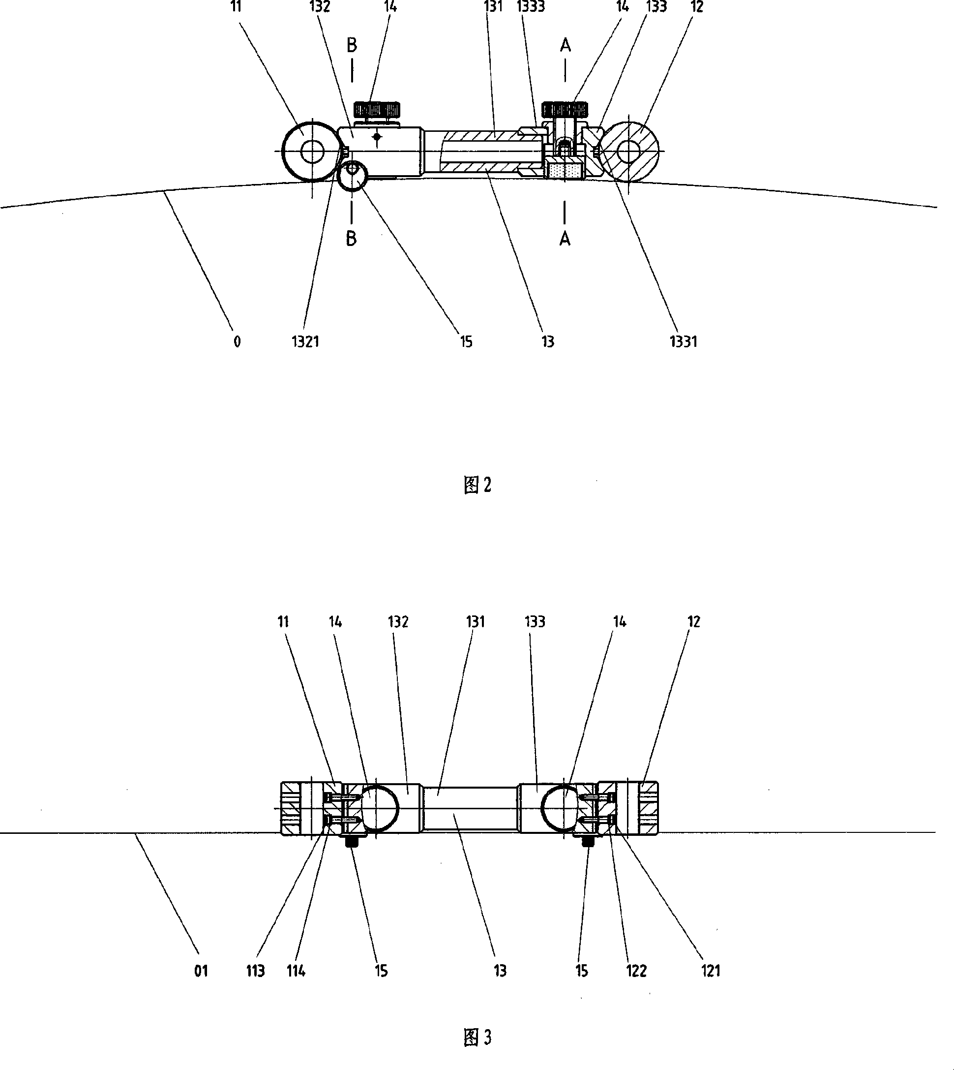 Portable universal large diameter measuring gage used for greatness diameter measurement and measurement method thereof