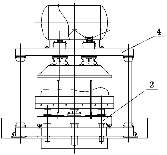 Super-large iron type sand coating molding machine device and molding method thereof