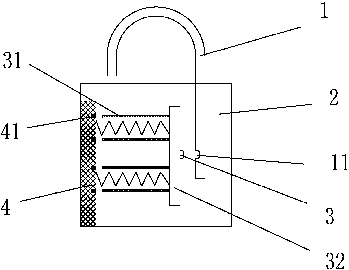 Magnetic strip padlock