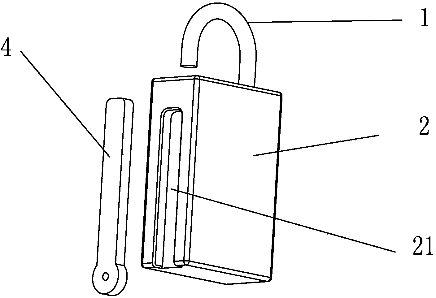 Magnetic strip padlock