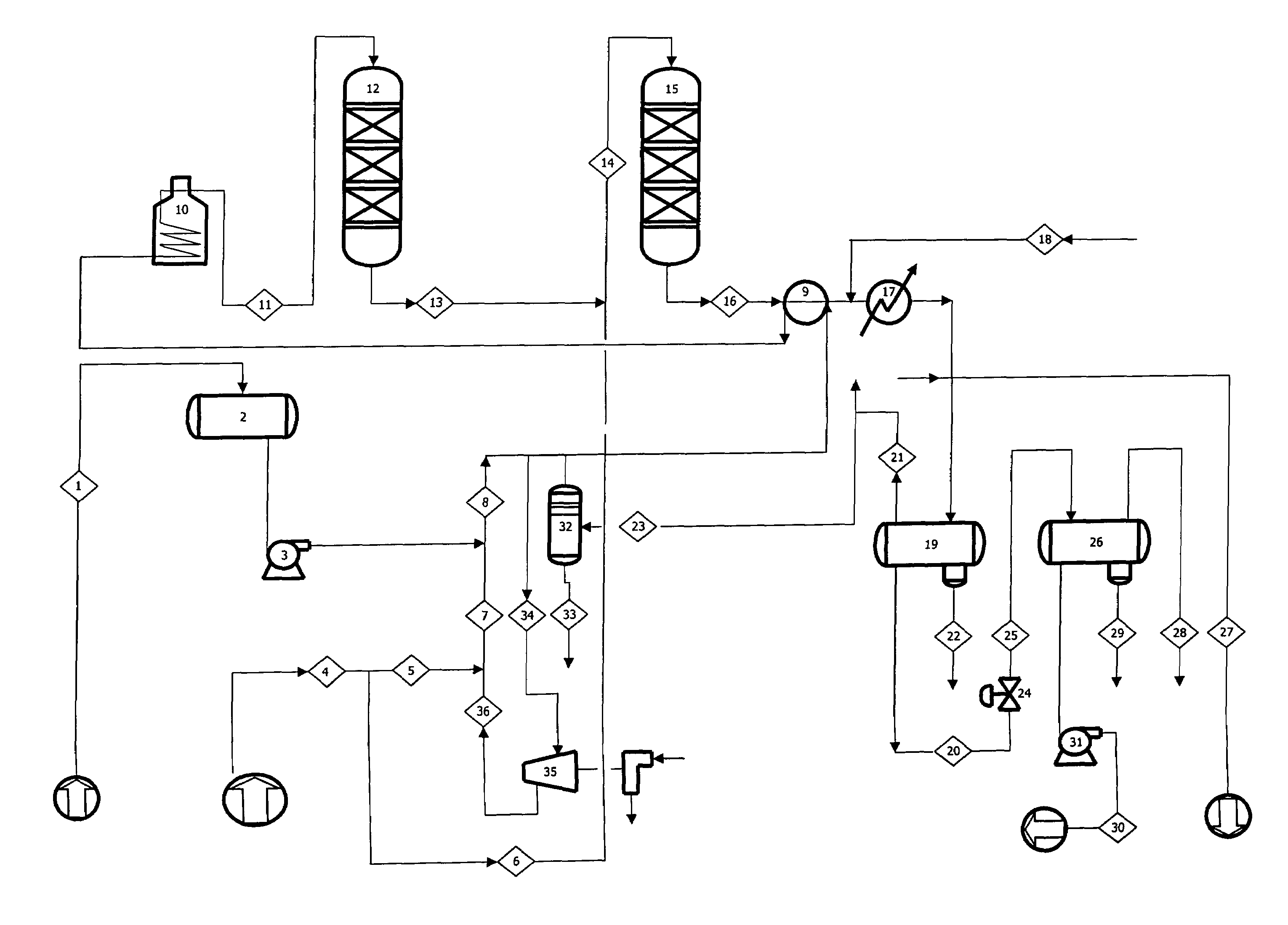 Process for the catalytic hydrotreatment of heavy hydrocarbons of petroleum