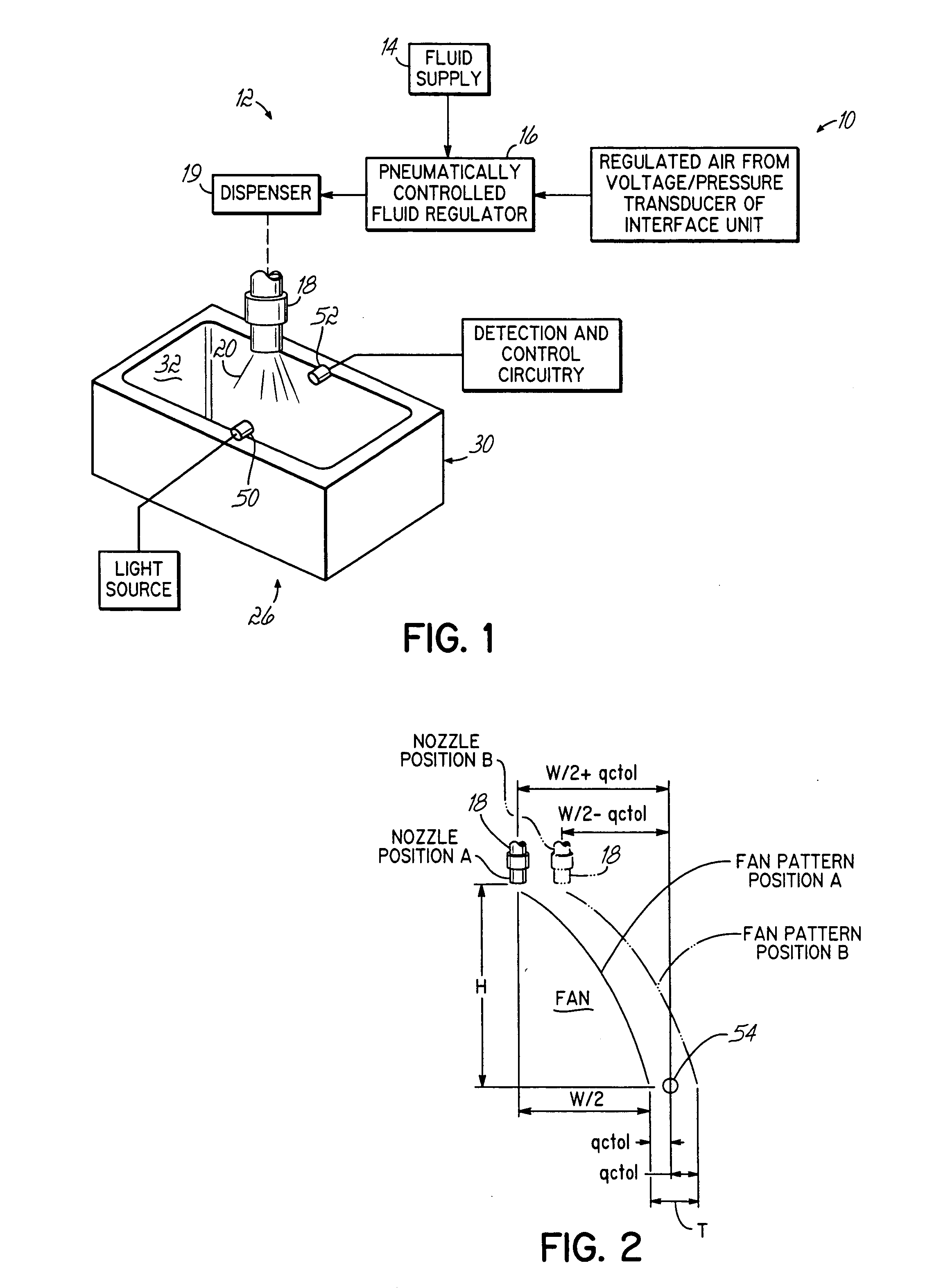 Method and apparatus for detecting a liquid spray pattern