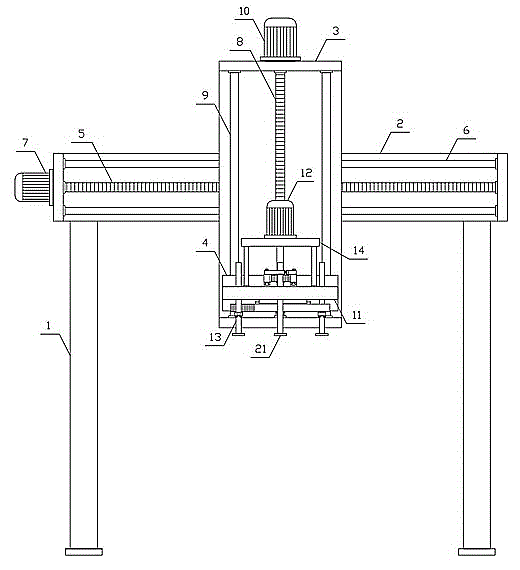 Coating bucket stacking device