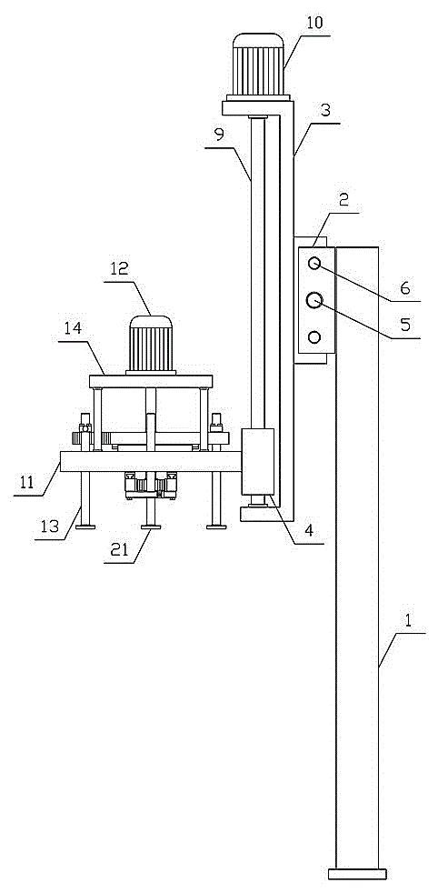 Coating bucket stacking device