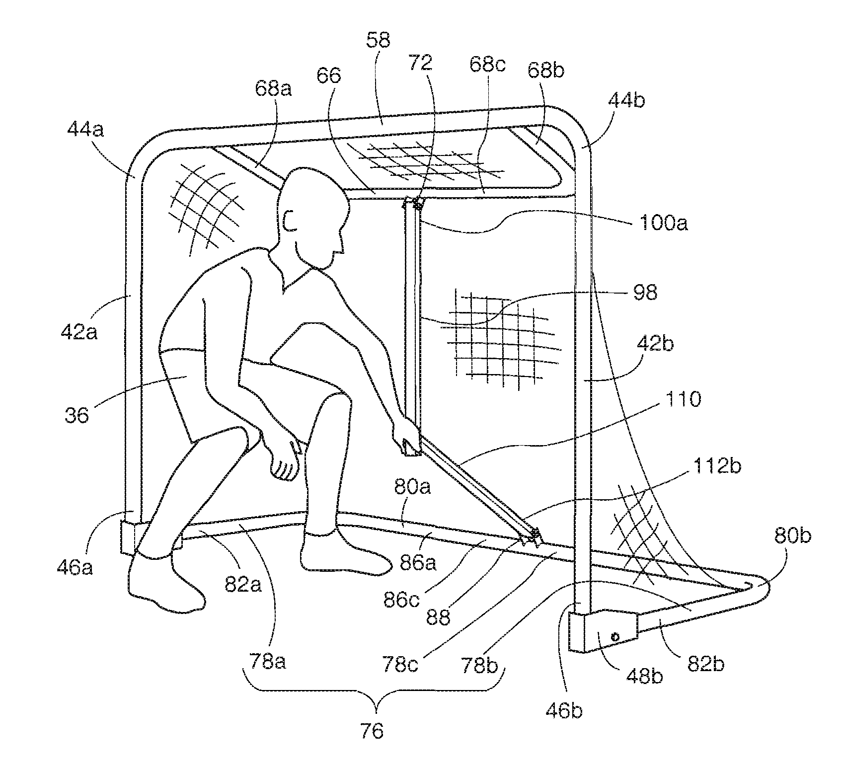 Collapsible sports goal