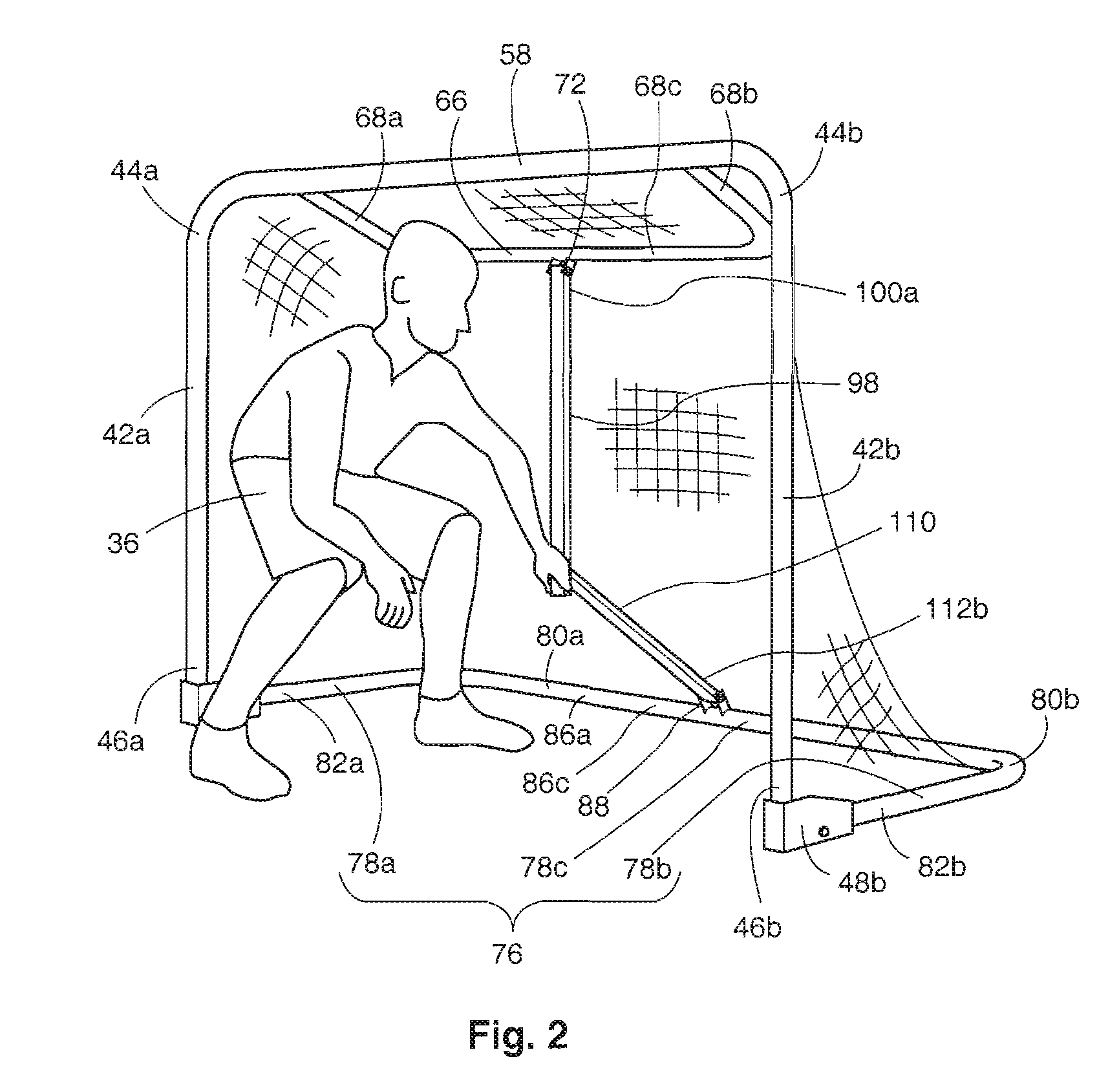 Collapsible sports goal