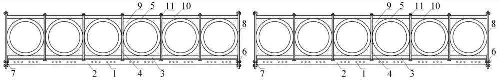 Original bamboo and recombined bamboo mixed one-way plate unit, composite floor and construction method