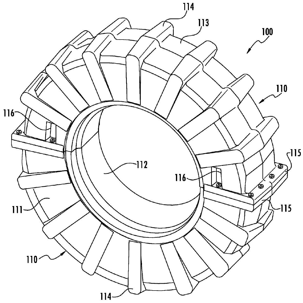 Tire for center pivot irrigation