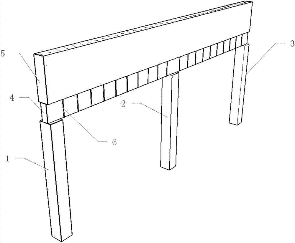 Reinforcement structure and reinforcement method for drawing columns on the top floor of building structures