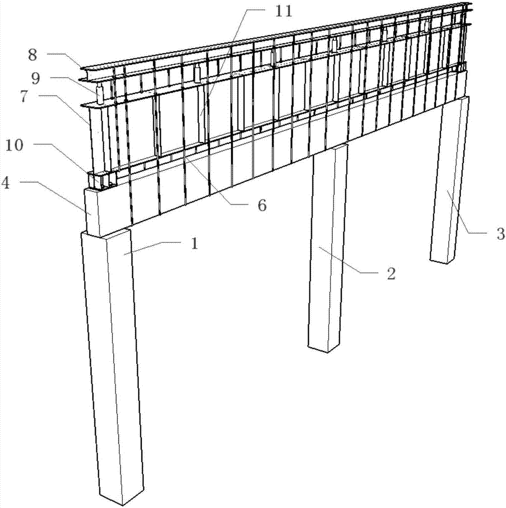 Reinforcement structure and reinforcement method for drawing columns on the top floor of building structures