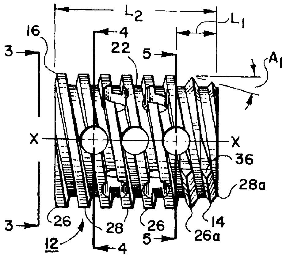 Threaded spinal implant with bone ingrowth openings