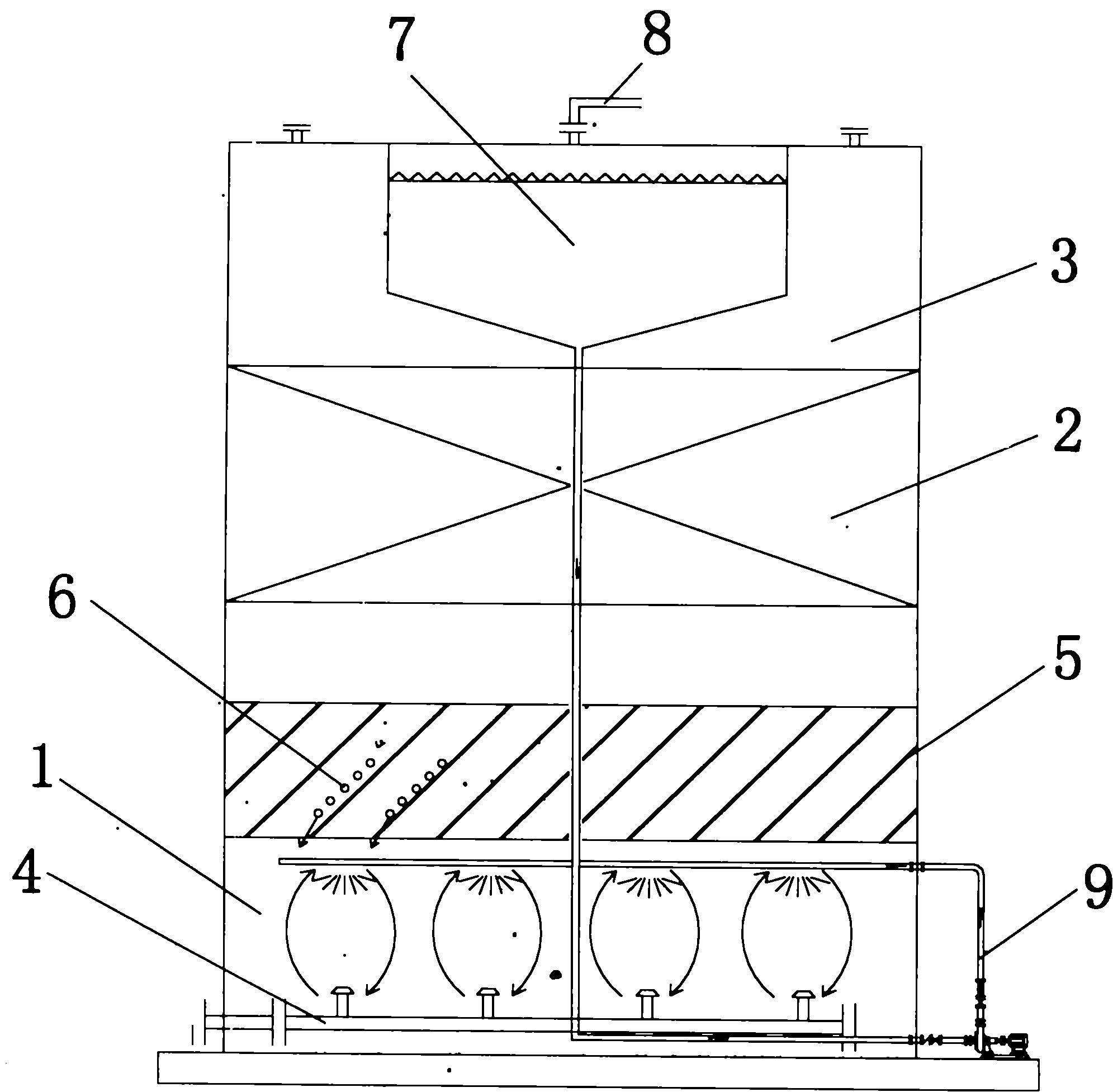 CAFT efficient anaerobe reactor for treating sewage