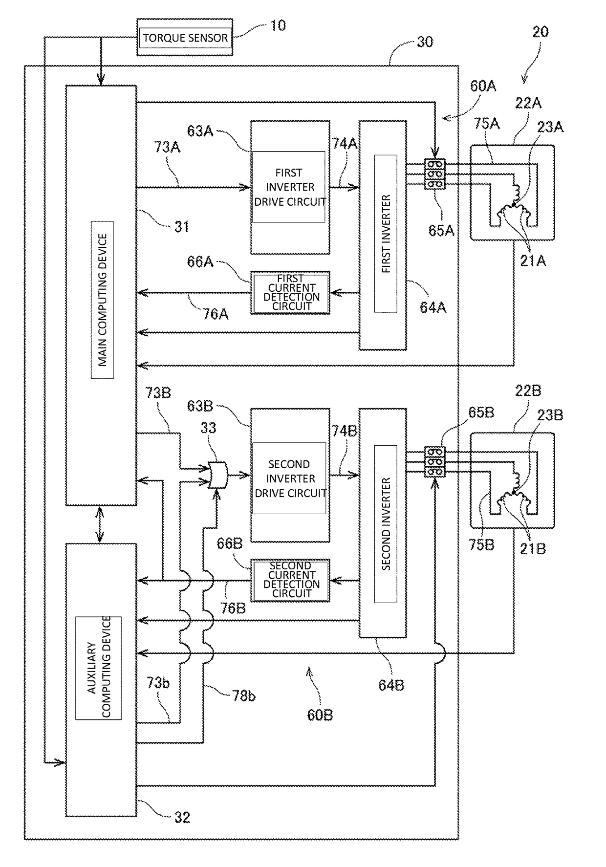 Motor drive device and electric power steering device