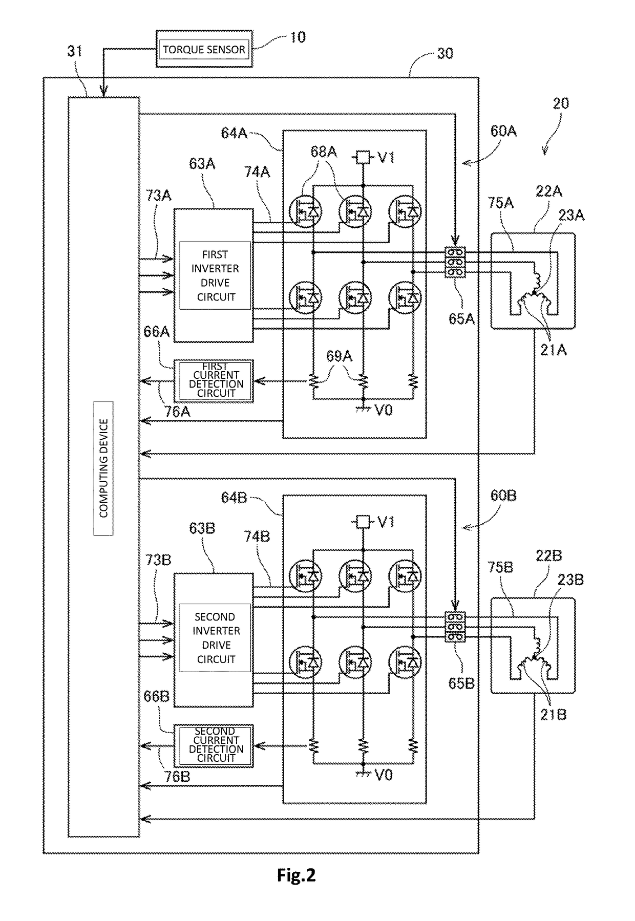 Motor drive device and electric power steering device