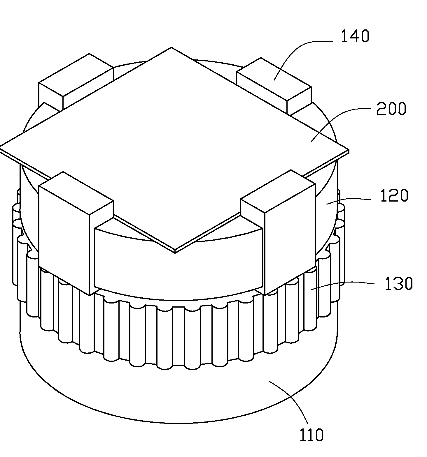 Clamping device for workpieces with different sizes