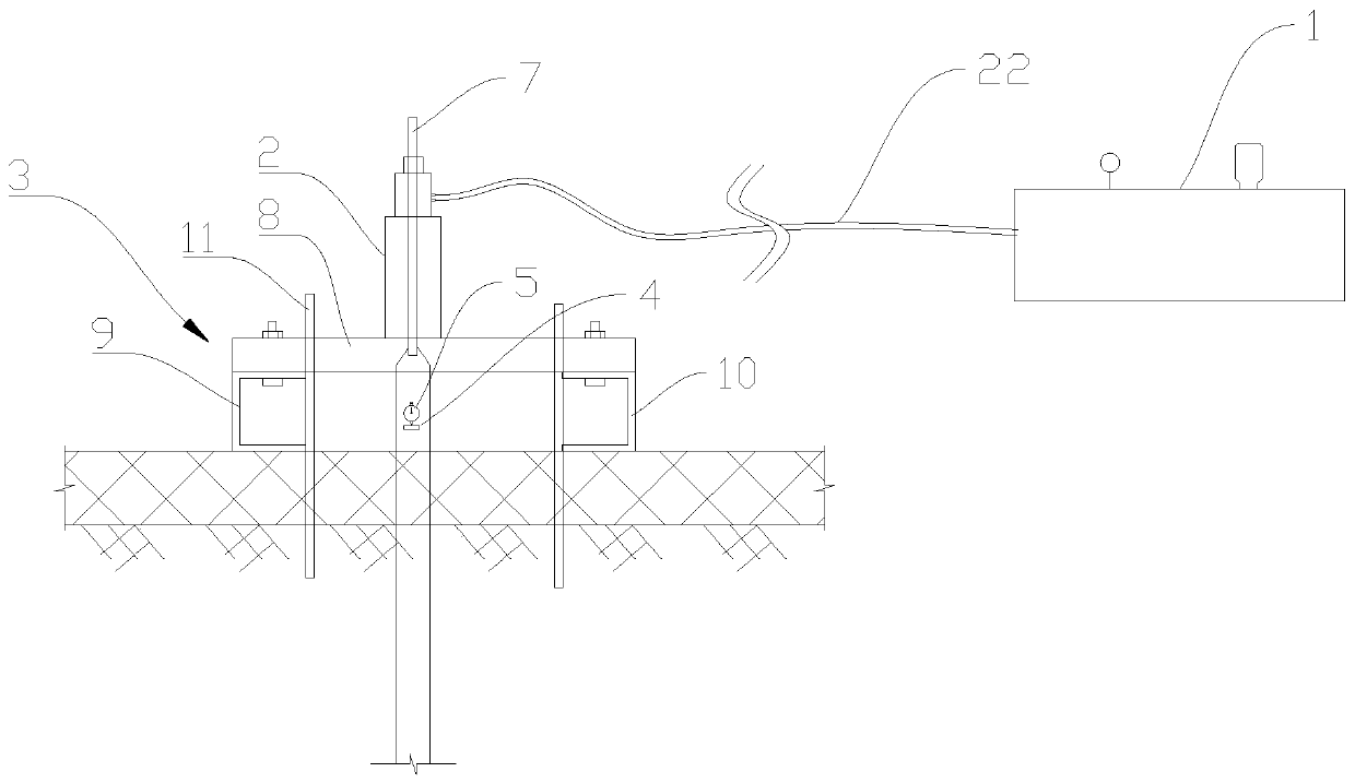 Perforated soil nail pull-out test device and test method thereof