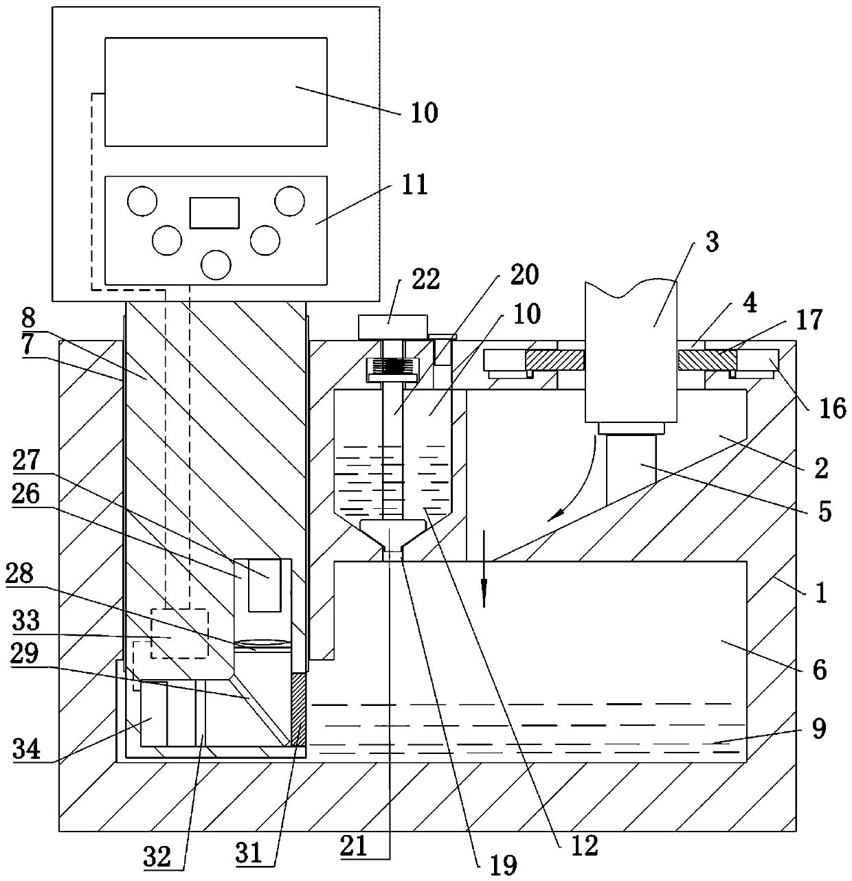 Water quality sampling and detecting instrument of poultry housing waterline