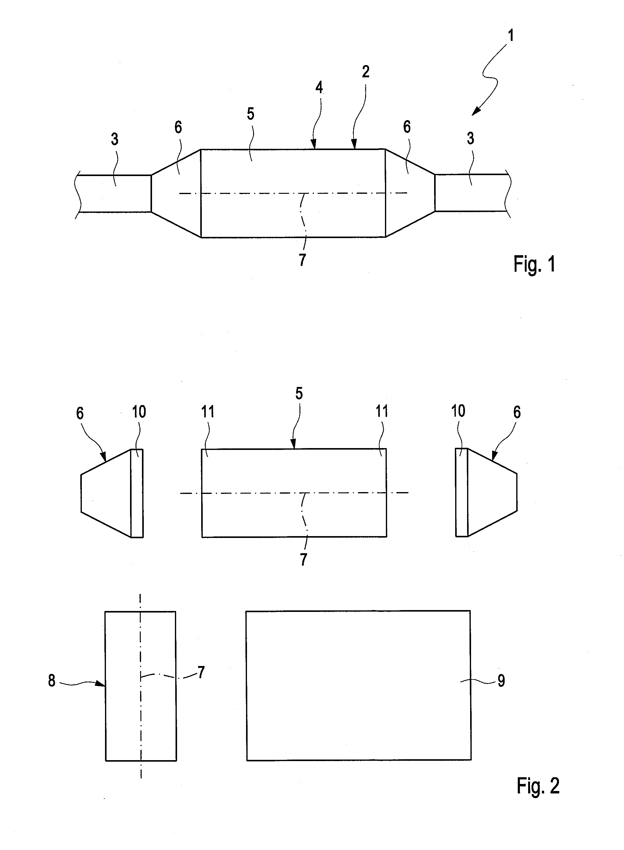 Exhaust-gas aftertreatment device and associated production method