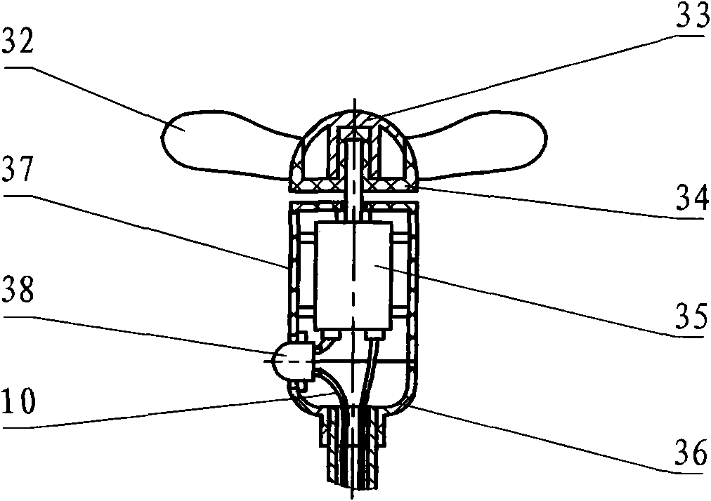 Fan lamp of self-generating sewing machine