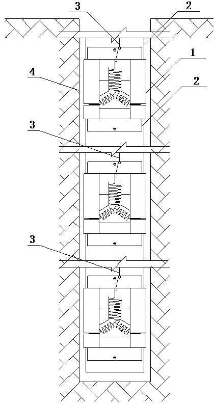 Multi-layer telescopic multi-point displacement meter anchor head for water-rich soft stratum