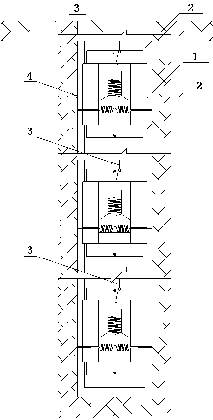 Multi-layer telescopic multi-point displacement meter anchor head for water-rich soft stratum