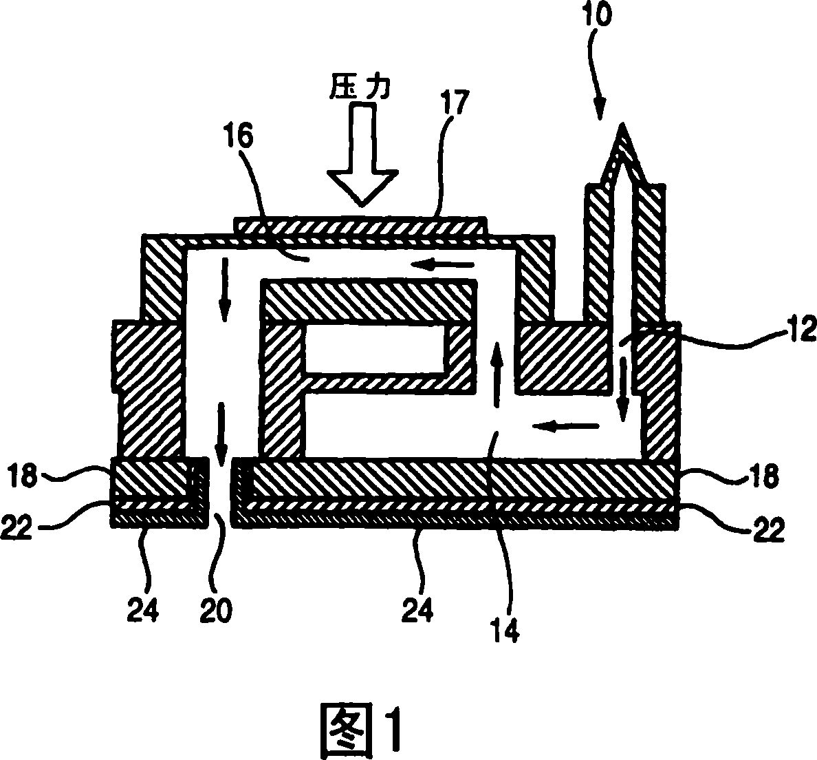 Lyophobic film coating part, liquid spraying device and member