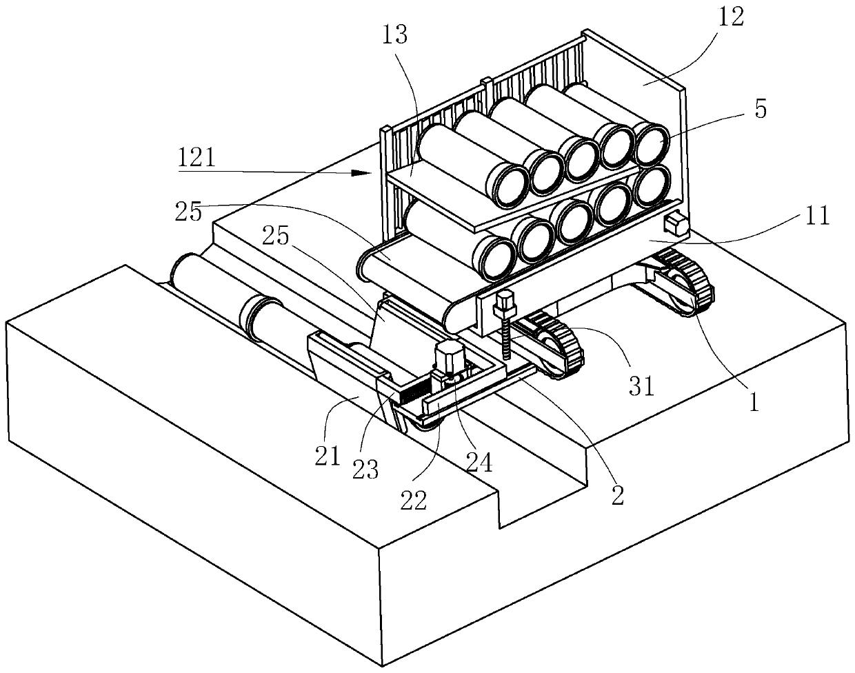 Municipal administration path sewer pipeline construction equipment and method