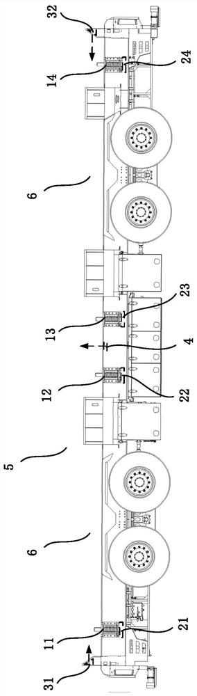 Loading state detection system and detection method for flat car