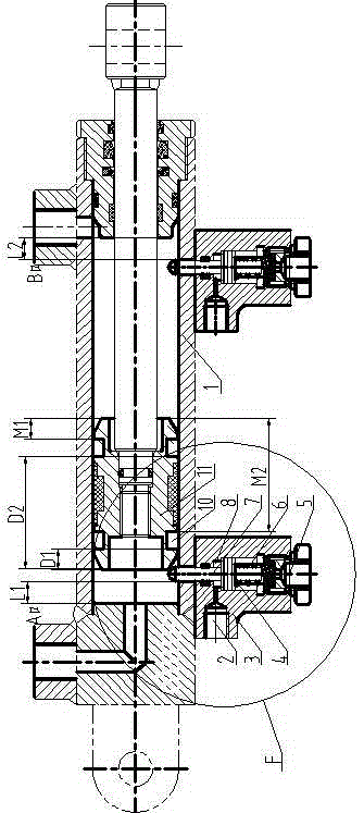 Oil cylinder tail end automatic lockup valve and hydraulic oil cylinder with oil cylinder tail end automatic lockup valve