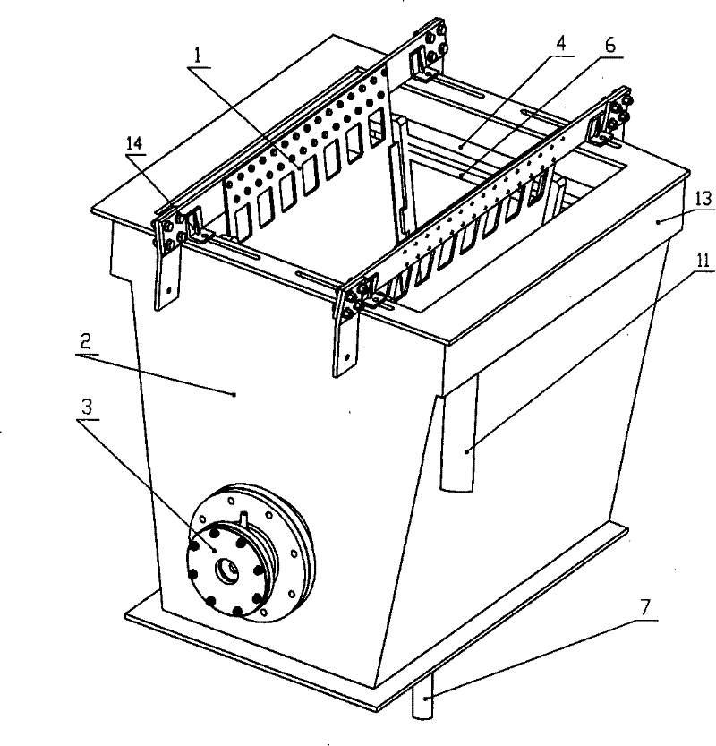 Electrolytic tank used for post-treatment of copper foil