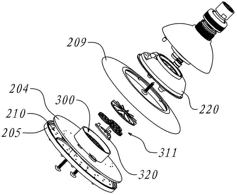 Sprinkler with function of alternately spraying water