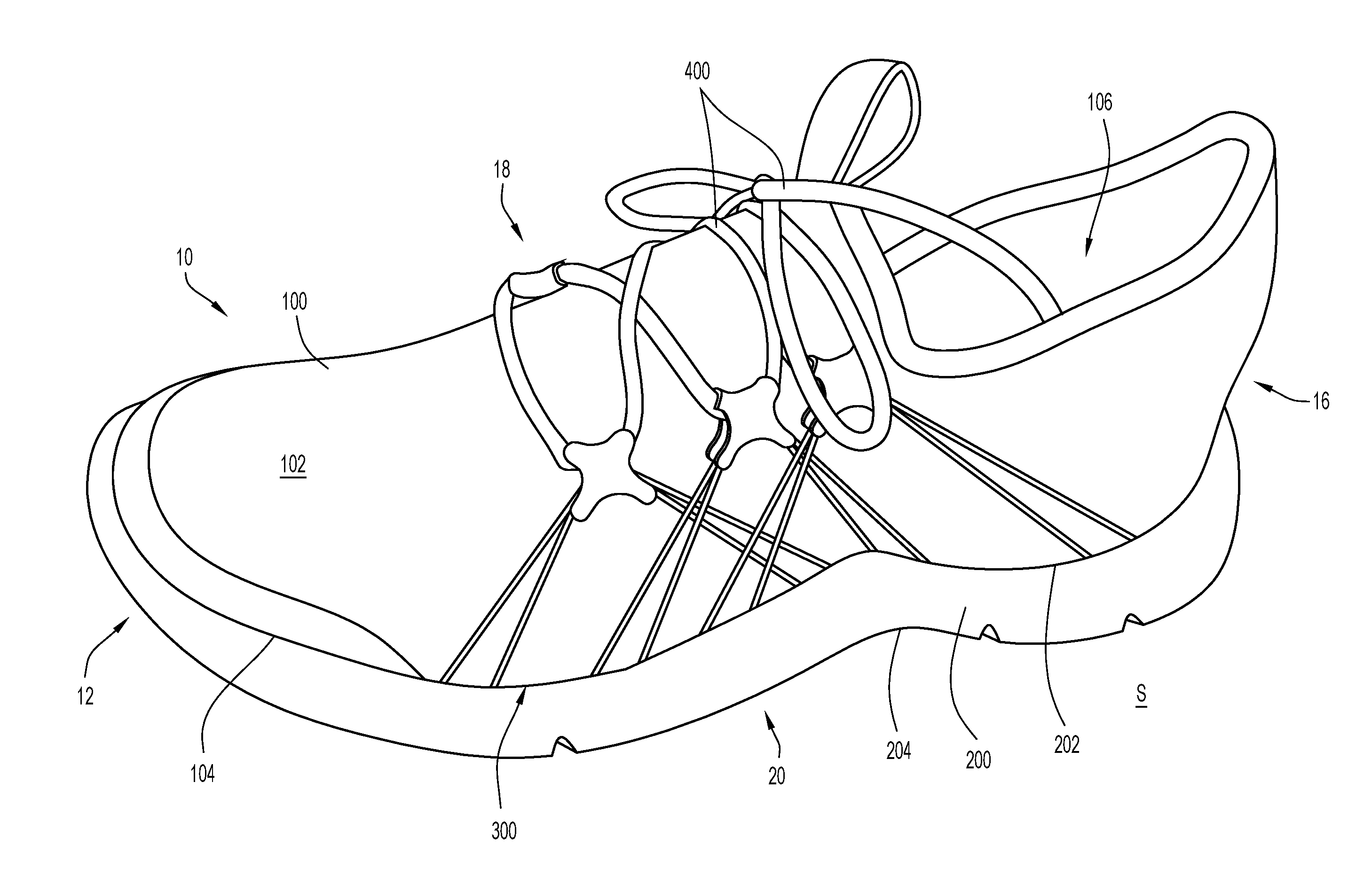 Article of footwear with dynamic tensioning system