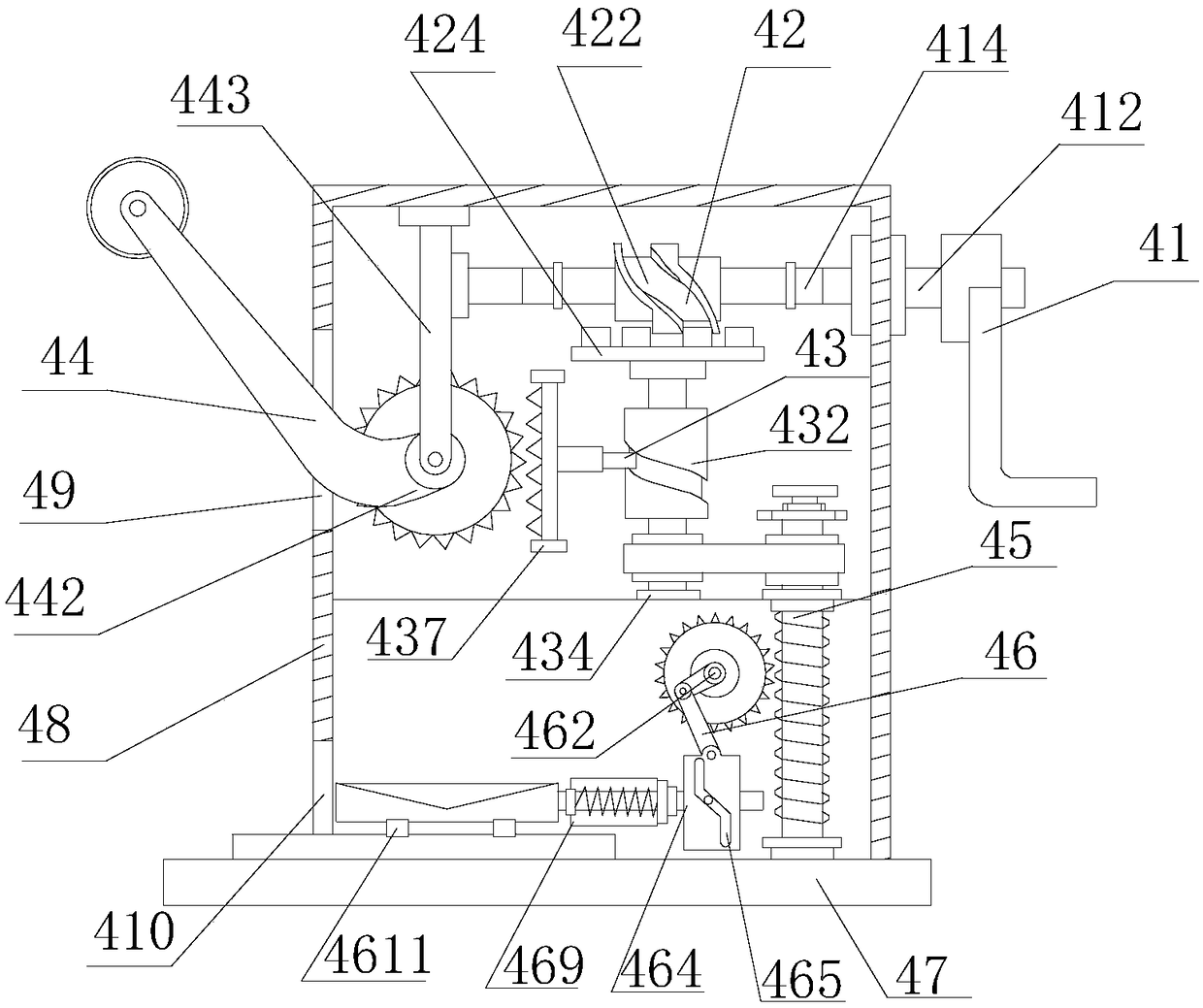 Inner supporting type paint device for outer wall of cylinder