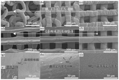 Direct-writing molded SiCw/SiC composite material and preparation method thereof