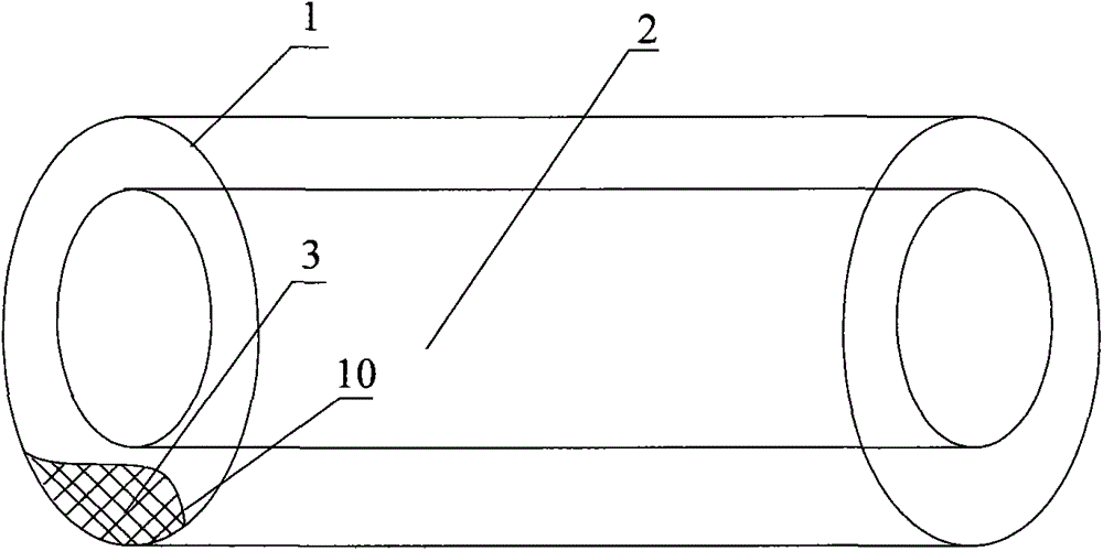 A plastic composite pipe with steel mesh skeleton and its construction method