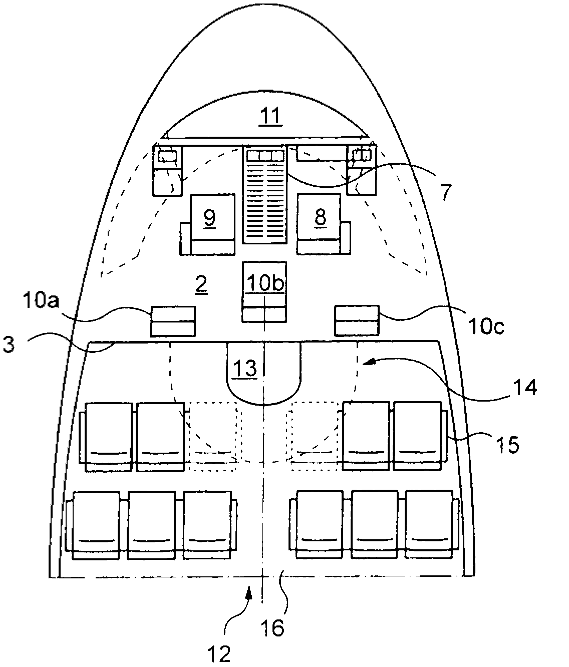 Secure airlock for the cockpit of an aircraft, and aircraft having such an airlock