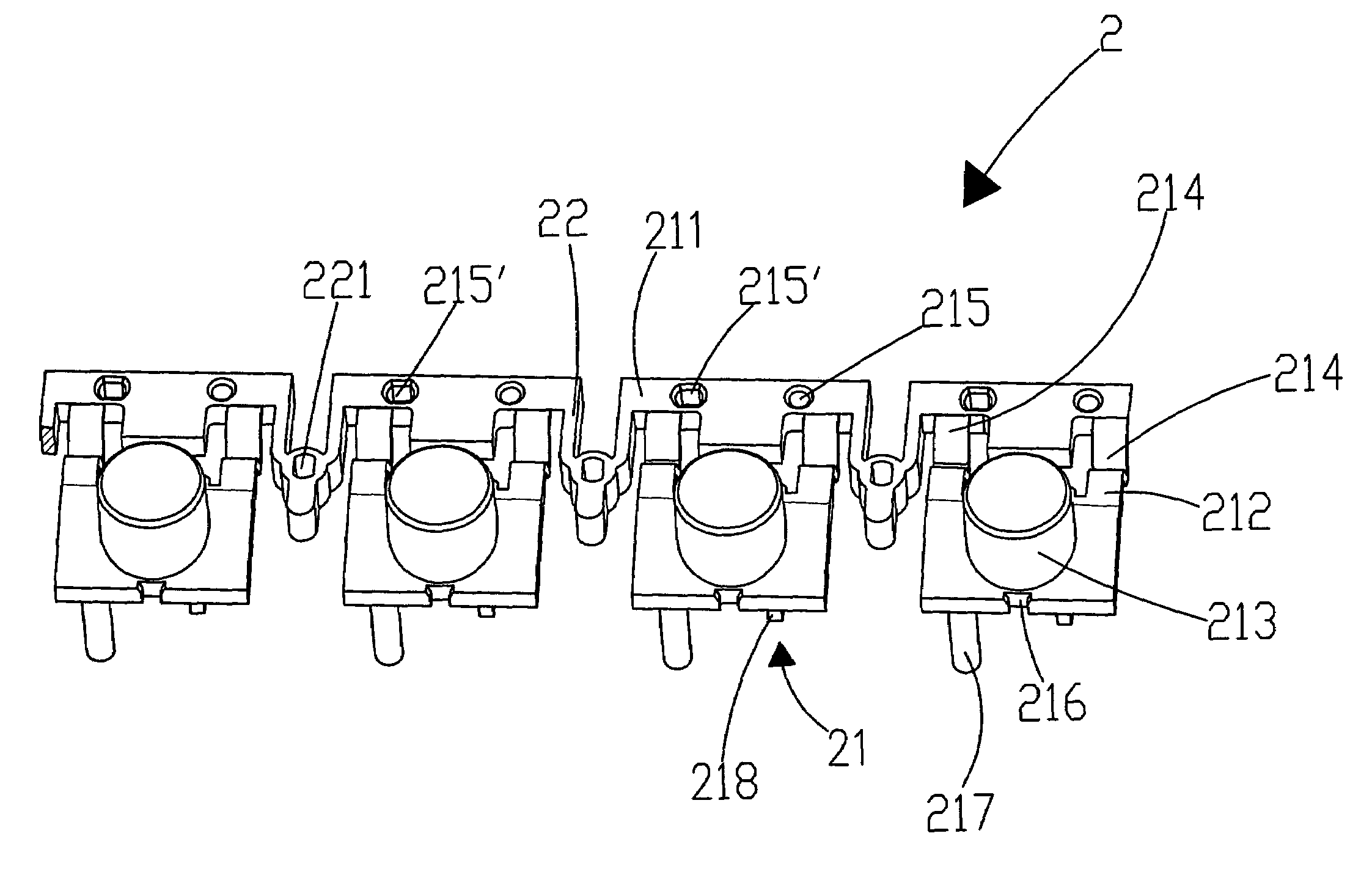 Key array structure