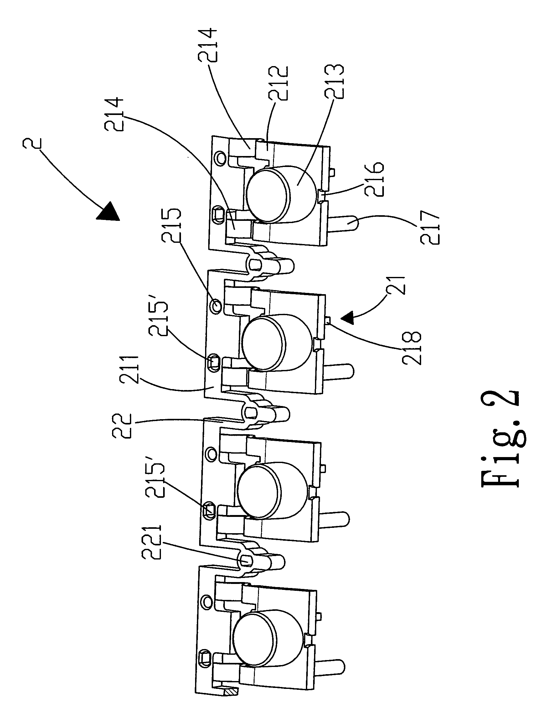 Key array structure