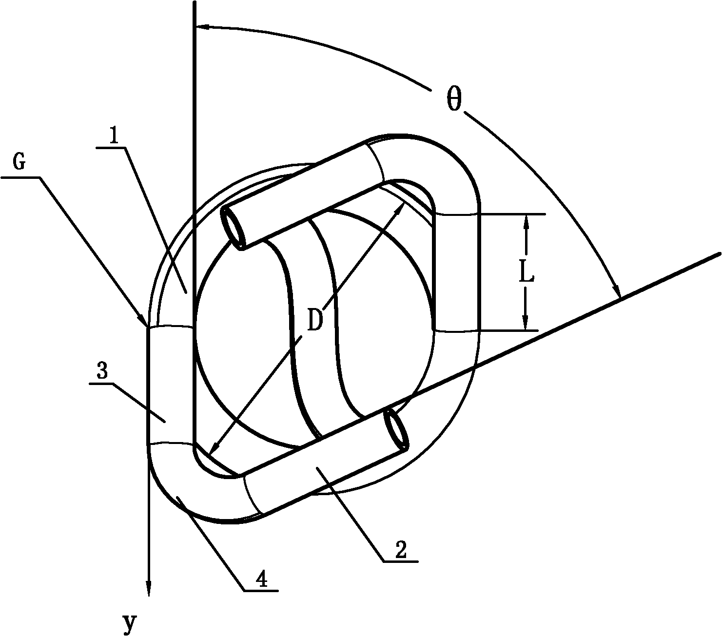 Double-helix energy-saving fluorescent lamp tube and energy-saving fluorescent lamp