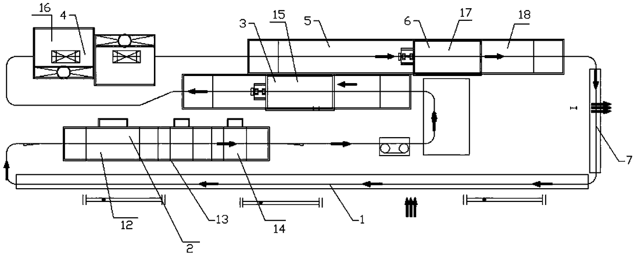 A kind of agricultural equipment gearbox coating line and its coating method