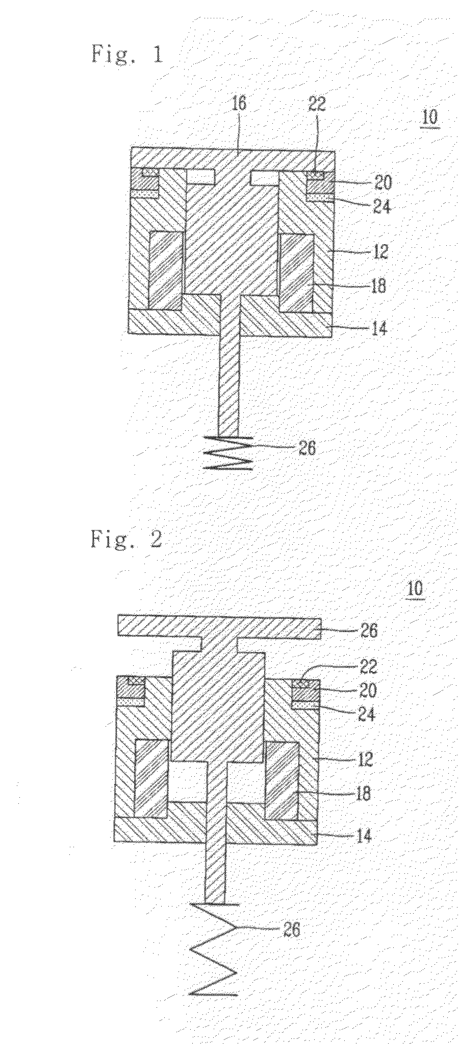 Monostable permanent magnetic actuator using laminated steel core