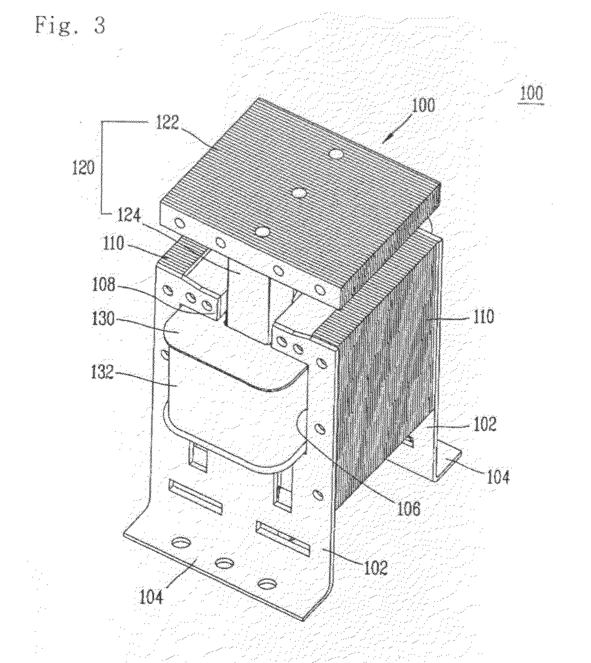 Monostable permanent magnetic actuator using laminated steel core