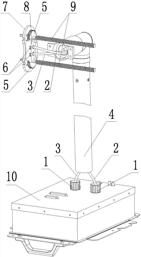 High-pressure syringe driving device with flexible shaft connection