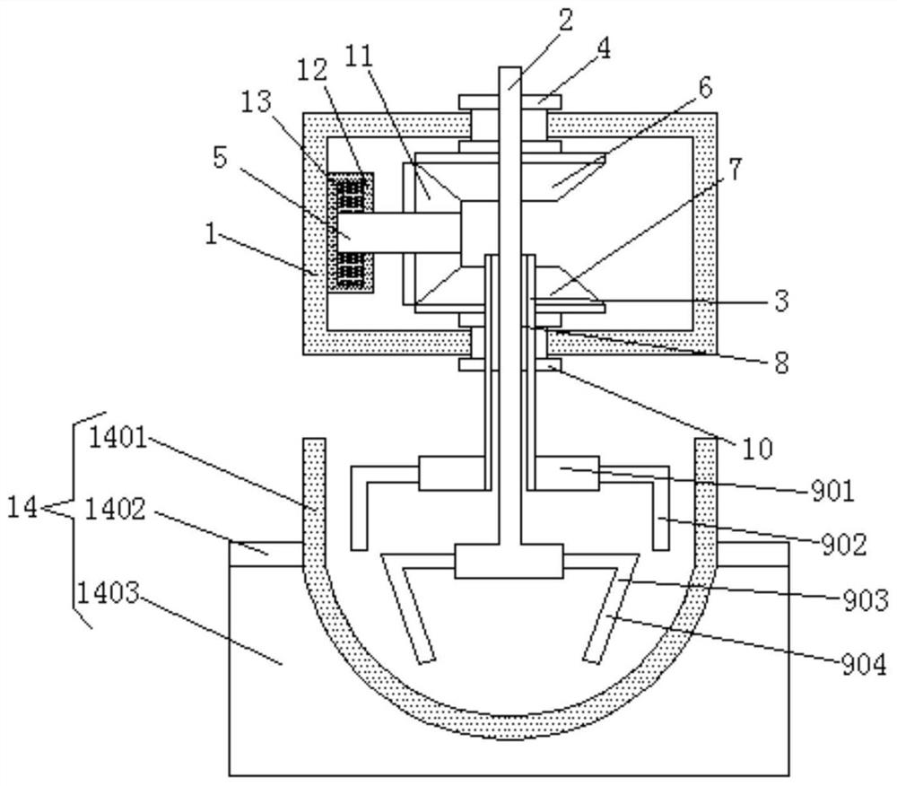 Bidirectional stirring mechanism for mixing woven bag raw materials