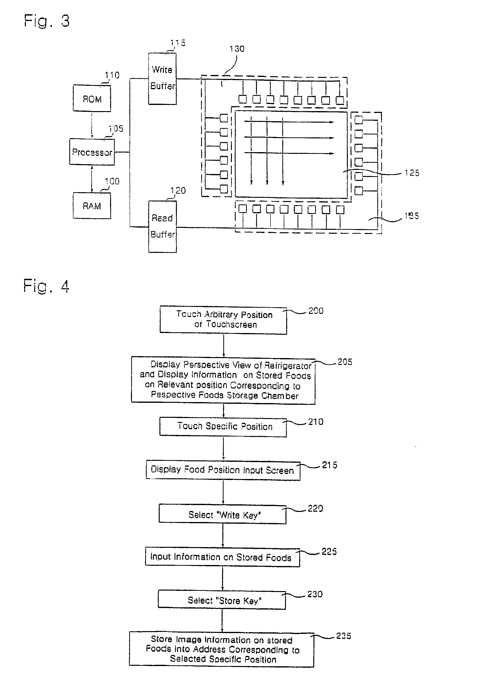 Apparatus and method for inputting and displaying data for refrigerator