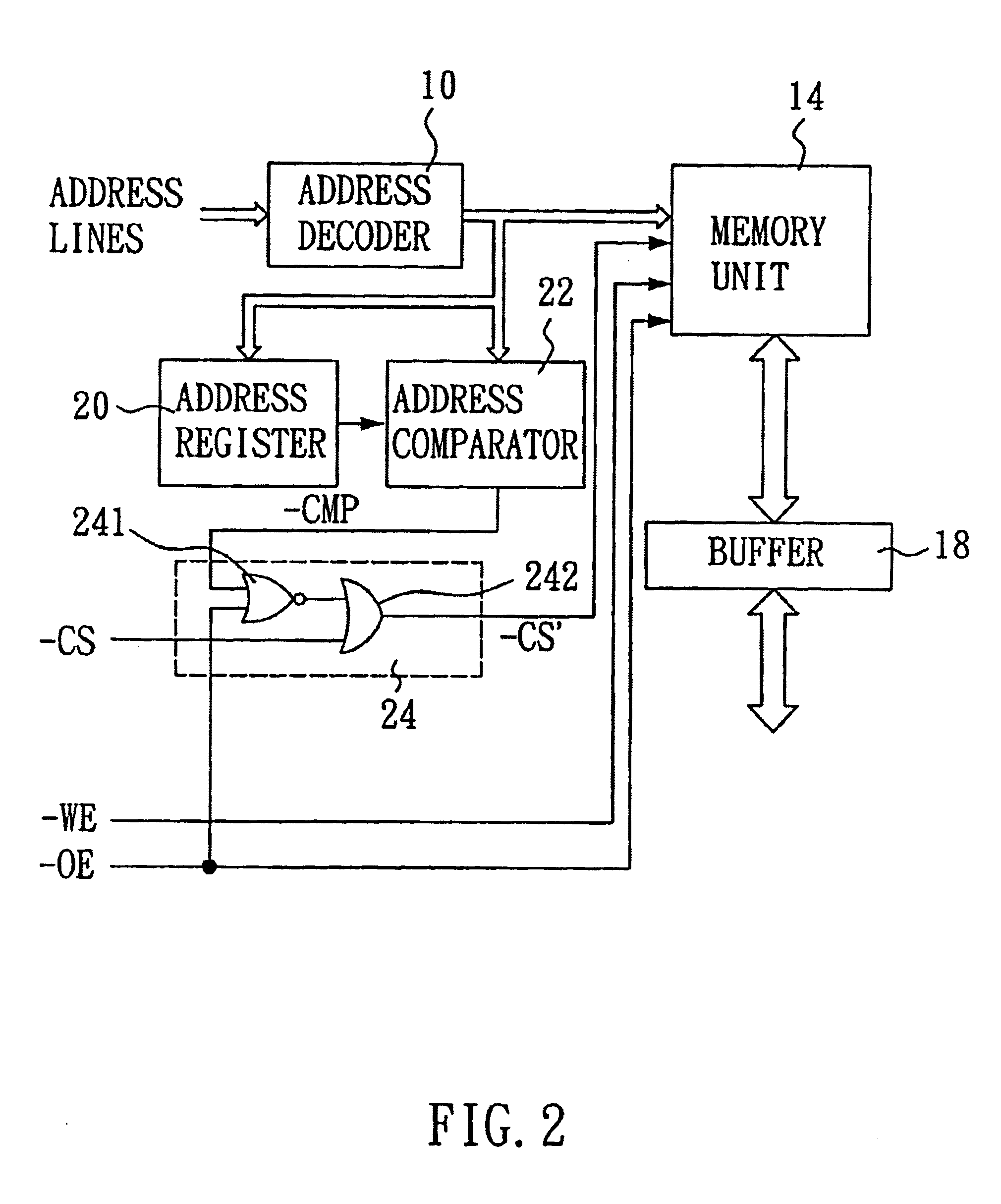 SRAM control circuit with a power saving function